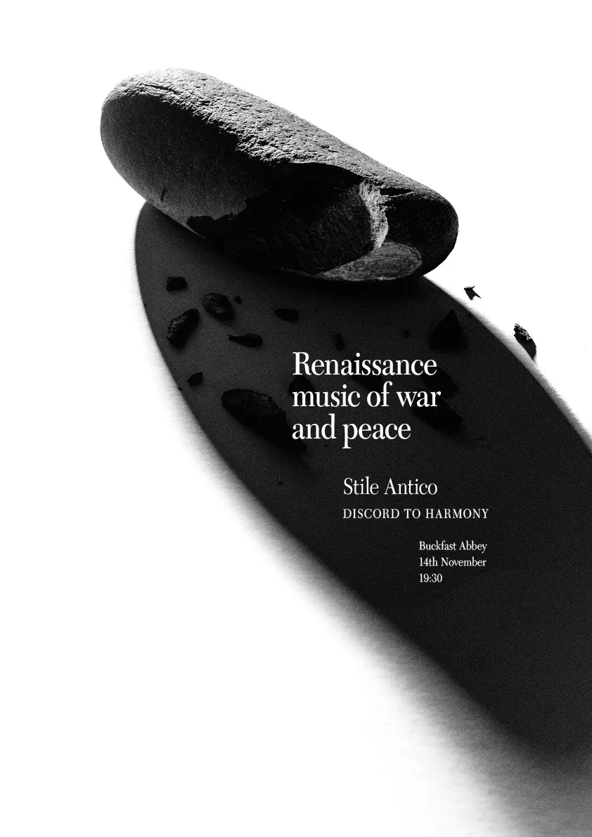 A concert poster for Stile Antico's Discord to Harmony