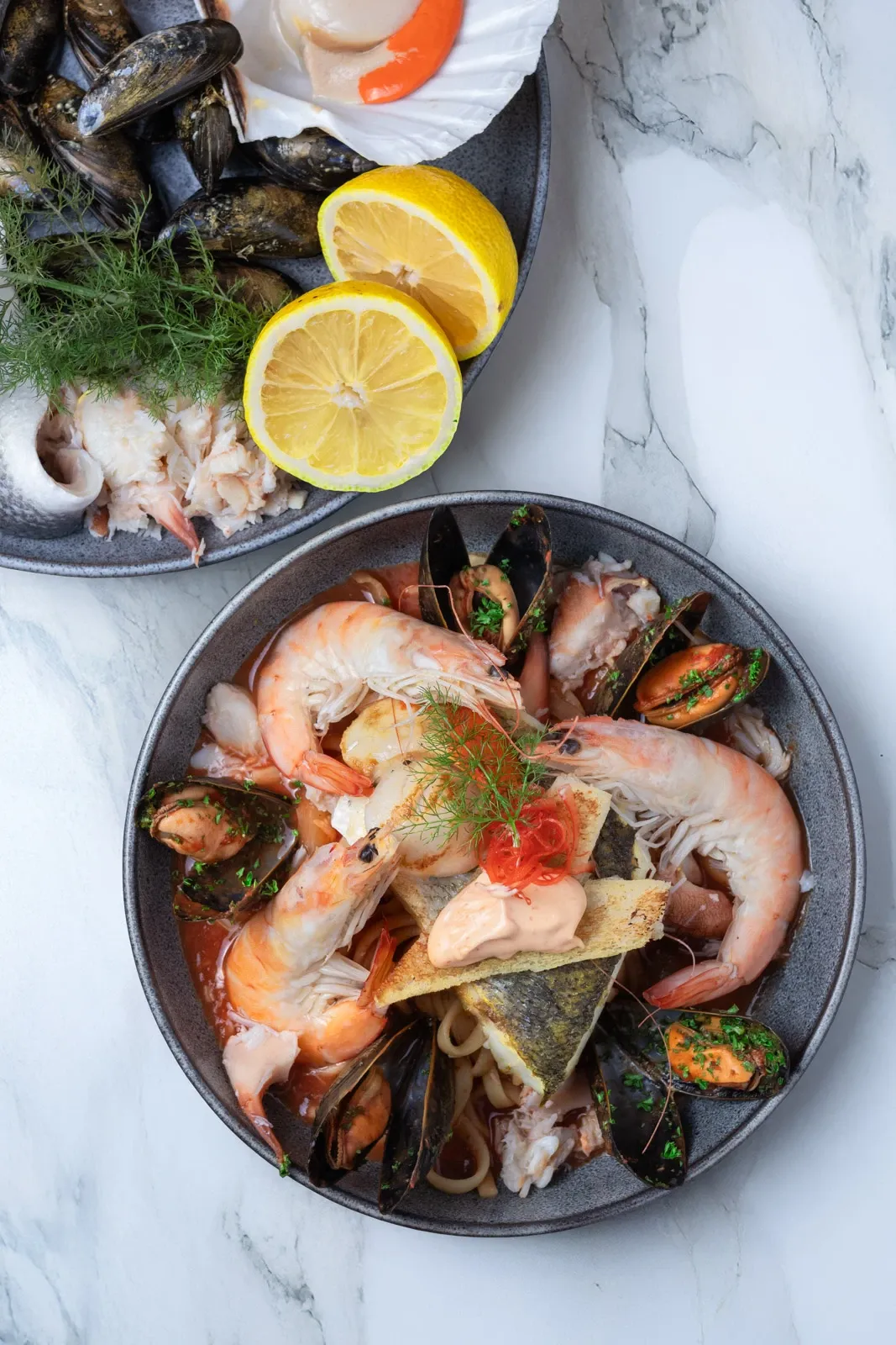 Seafood linguini