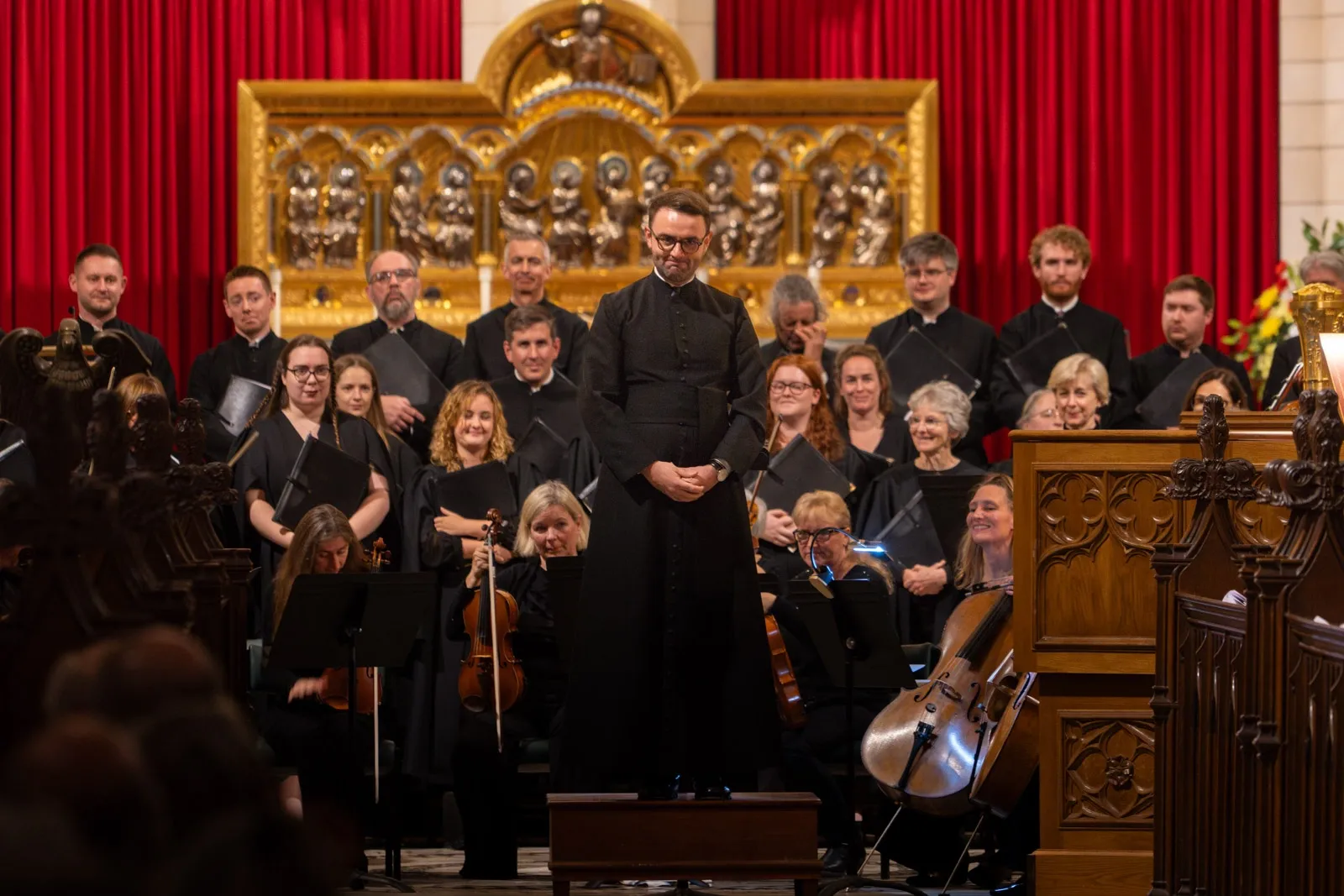 The Choir of Buckfast Abbey accepts an ovation
