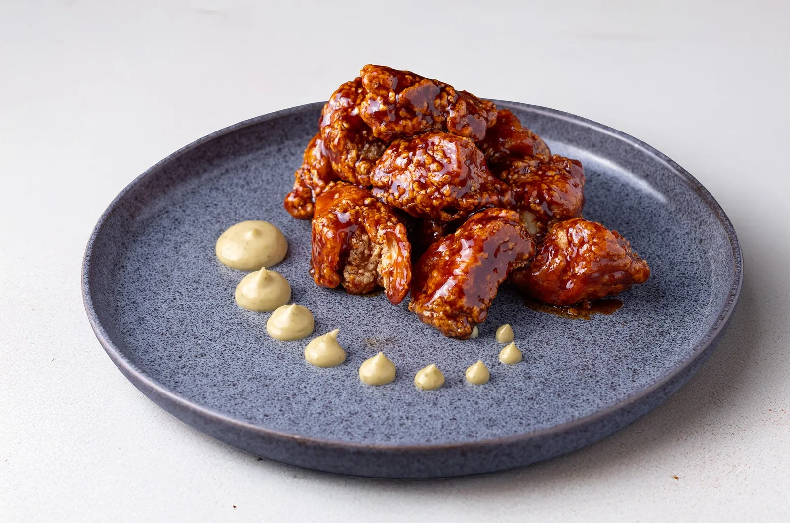 Korean BBQ chicken wings and Kewpie dipping sauce