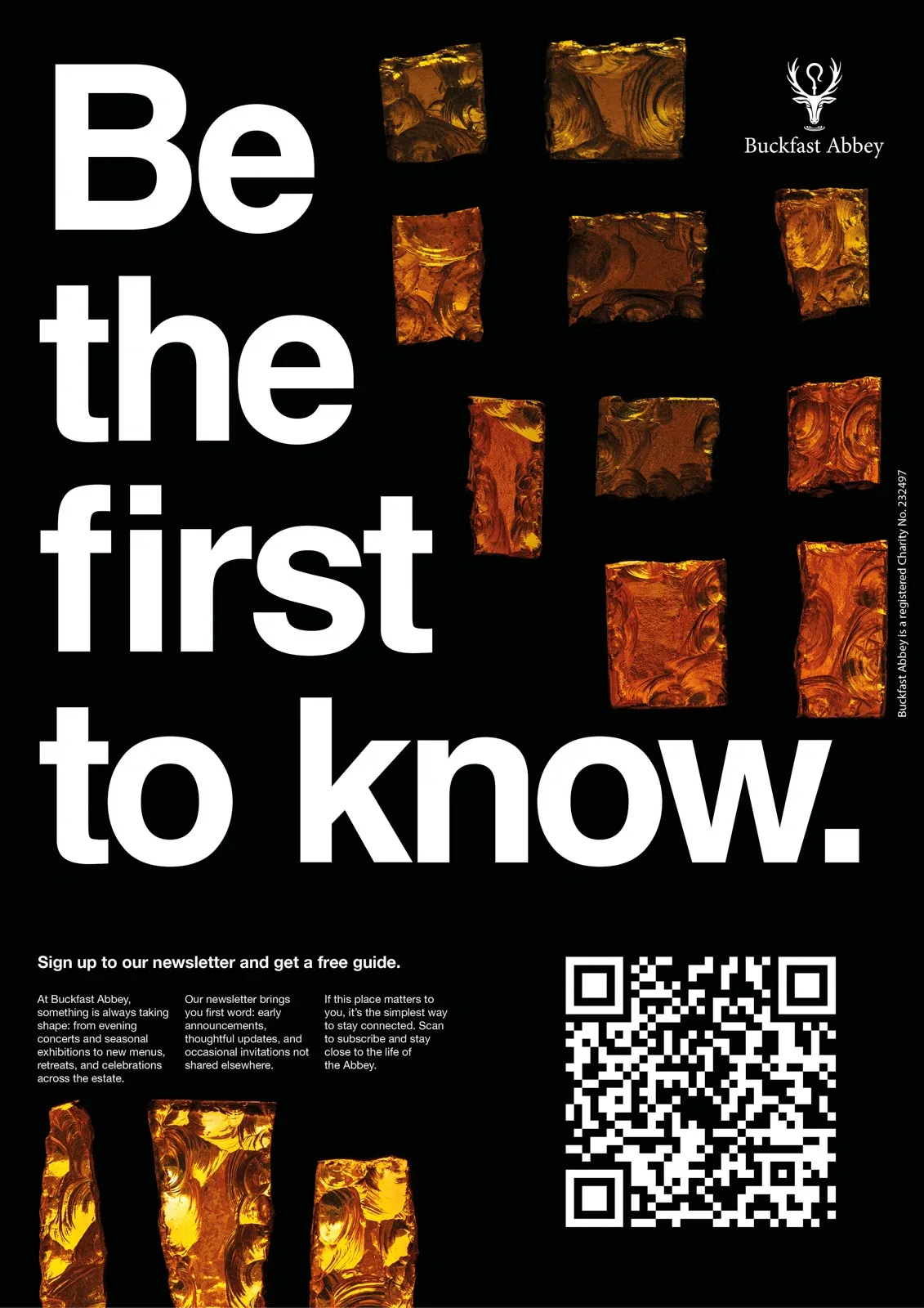 A newsletter sign up poster