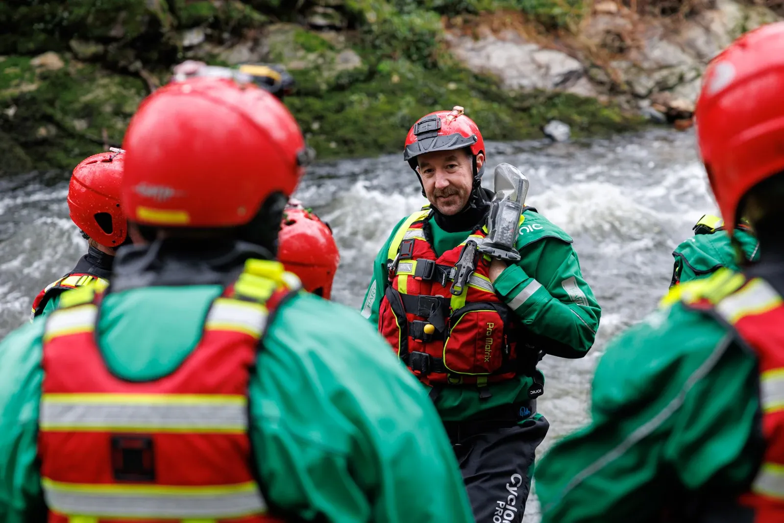 SWASFT Hazardous Area Response Team water rescue training on the River Dart
